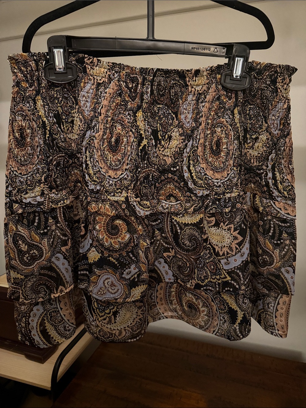 Smocked Paisley 2 piece skirt and top (multicolored)